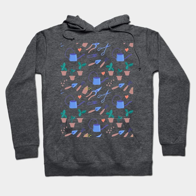 Pattern with Gardening elements Hoodie by DanielK